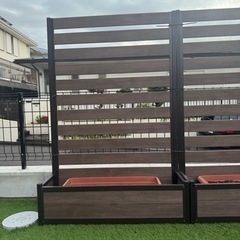 【引取限定】山善 YAMAZEN プランターフェンス 木目調の画像