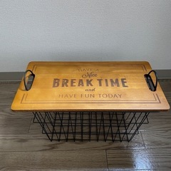 木製テーブルトップ付き　バスケット