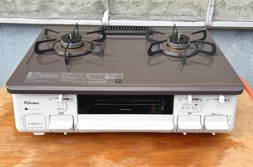 お引取り限定 18年製 パロマ LPガス用コンロ ガステーブル IC-N86BHA-L 幅59cm