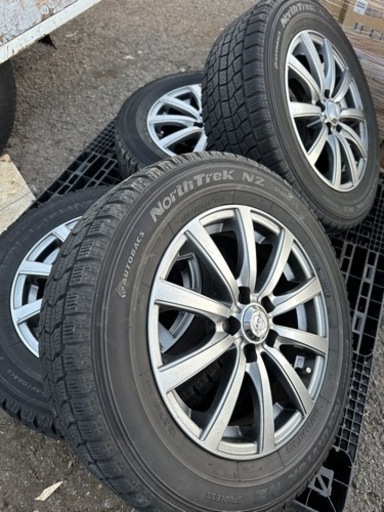 4本セット　ZACK-JP110 ホイール+バリ山　スタッドレス　195/65R15 タイヤ　車