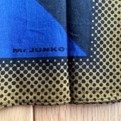 メンズ ハンカチ Mr.JUNKO 青の画像