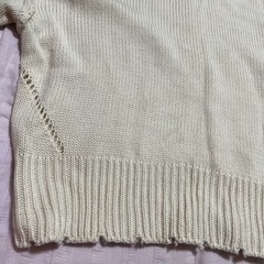 新品タグ付き　GRL ダメージニット　フリーサイズ　F 新品の画像