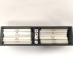 麻雀牌セット・手積み用・ケース付・No.230611-21の画像