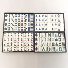 麻雀牌セット・手積み用・ケース付・No.230611-21の画像