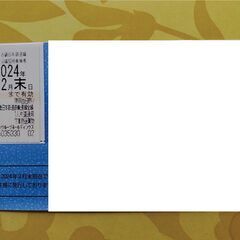 近畿日本鉄道　株主優待乗車券　１枚　（有効期限：２０２４年１２月末）