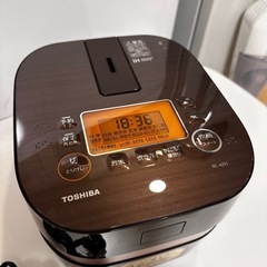 東芝　IHジャー炊飯器 備長炭かまど本羽釜 RC-4ZPJ-T ...