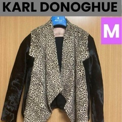 KARL DONOGHUE リアルラビットファー カーフ 黒豹柄 ジャケット M