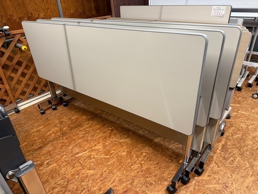スタッキングテーブル　折りたたみ プラス　幅180 奥60 高さ70cm