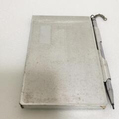 メモ帳　アルミケース　シャープペンシル文房具の画像