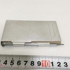 メモ帳　アルミケース　シャープペンシル文房具の画像