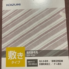 丸洗いできる電気敷き毛布 