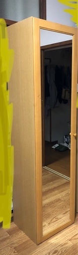 鏡付き棚　靴棚