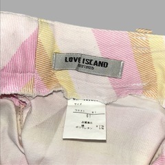 【美品】ラブ アイランド❤ショートパンツ　ストライプ　ピンクの画像