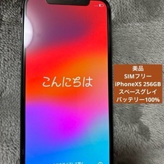 IPhoneXS グレー 256GB SIMフリー バッテリー100%