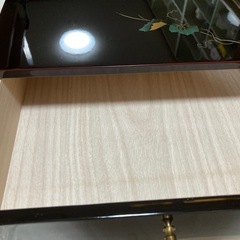 会津塗 溜塗 ぶどう蒔絵 二段引き出し 葡萄の画像