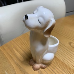 レトロ　GOTO ORIGINAL 陶器製　キュートな犬プランタ...