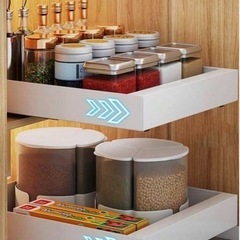 新品⭐️ YangAera 調味料ラック　キャビネット　キッチンラック　引き出し収納　棚の画像