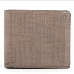 【良品】LOEWE 財布 メンズ LINEN 二つ折り財布