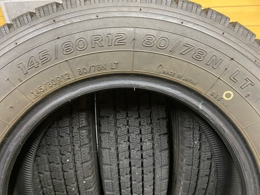 軽トラ軽バン用スタッドレスタイヤ4本145/80 R12・6PR
