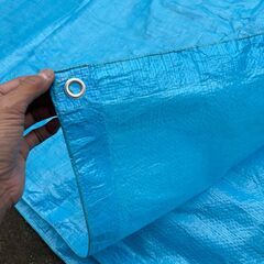 ブルーシート 3.6.m x 5.4m ウッドデッキ 木工 庭仕事 畑 DIY 工具 建築資材 土木資材 備蓄資材 災害対策 台風対策 大雨対策 屋根保護 雨養生 業務用 アウトドア イベント 雨よけ 日よけ 風よけの画像