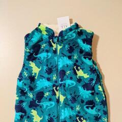 新品 キッズボアベスト 120cm 恐竜 ダイナソー 防寒 袖な...