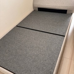 ACTUS セミダブルベッド 綿生地の画像