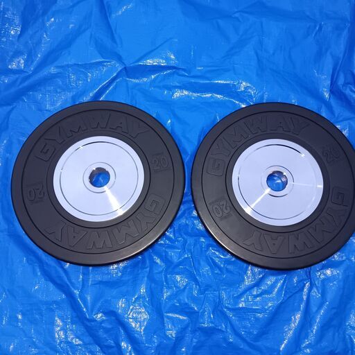 GYMWAY【 ジムウェイ 】薄型トレーニングバンパープレート 20kg