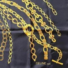 CELINE チェーンモチーフ スカーフ☆ケース付きの画像