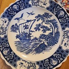 和皿 大皿 3点セット 鶴亀 宝船 特大皿40cm 大皿32cmの画像