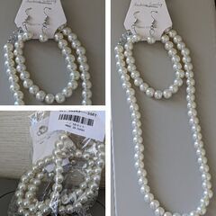 フェイクパールの3点セット（新品）おすすめの画像
