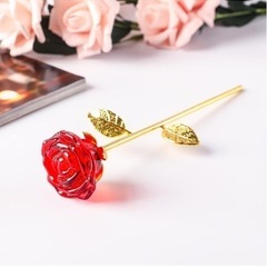 新品⭐️ バラの花 K9クリスタル 結婚記念日 誕生日 プレゼント 妻 彼女 女性 人気の画像