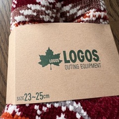 【お値下げ】もこもこ靴下　logos レディース　赤　クリスマスの画像