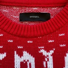 【未使用】DIESEL 赤 ニットセーターの画像