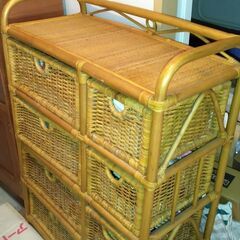 籐の洋服収納