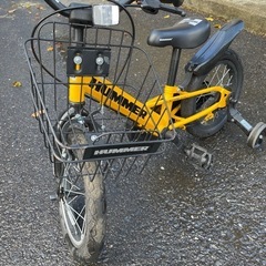 14型ハマー補助輪付き自転車の画像