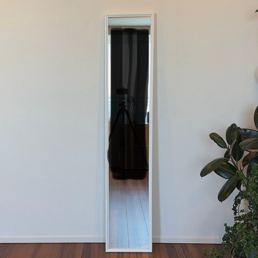 IKEA FLAKNAN フラークナン スタンドミラー ホワイト 30x150cm 全身鏡