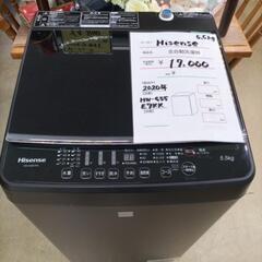 Hisense　HW-G55E7KK　2020年式　全自動洗濯機　5.5kg　