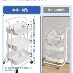 キャスターワゴン・白 ★本文読んでからメッセージください⭐︎の画像
