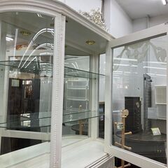【値下げしました】キャビネット ショーケース ガラスケース アンティーク ロココ調 大型家具 No.1684● ※現金、クレジット、スマホ決済対応※の画像