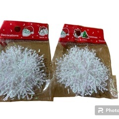 スノーフレーク雪のテーマの装飾 クリスマスパーティーの飾りの画像