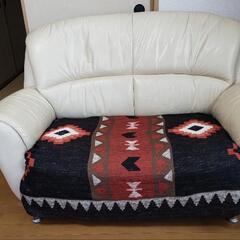 本皮二人掛けアンティークソファー中古品　ビンテージ