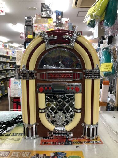 【ジャンク品】ML-004 レトロ JukeBox型 CDラジオ 堺市 石津 ジャングルジャングル石津