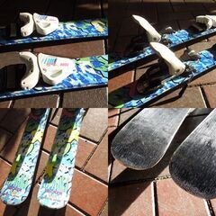 KAZAMA 116cm ジュニアスキー SPAX-J ROCKER 子供用 カービングスキー ブルー系 LOOK ビンディング付き板 カザマ 札幌市東区 新道東店の画像