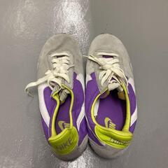 Nike スニーカー グレー/紫/黄緑　27センチの画像