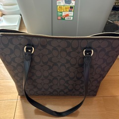 COACH トートバッグ ブラウンブラックの画像