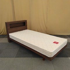≪引取り限定≫シングルベッドフレーム マットレス付き 80000735
