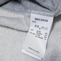 BEN DAVIS ベンデイビス ヘビーウエイト ミニロゴ刺繍 裏起毛 ビッグシルエット プルオーバーフーディー パーカーの画像
