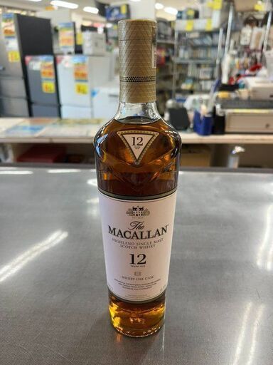 J5368 未開栓　THE MACALLAN 12 YEARS OLD SINGLE MALT SCOTCH WHISKY SHERRY OAK CASK ザ・マッカラン 12年 シングルモルト スコッチウィスキー シェリー オーク カスク 700ml 40% 箱なし　ウイスキー　【リユースのサカイ柏店】