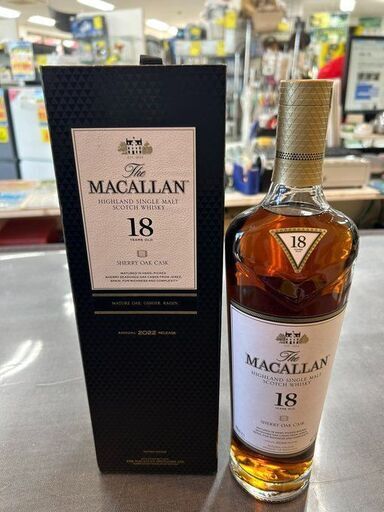 J5370 未開栓 ザ・マッカラン シェリーオーク18年 43度　７００ml　箱付き【リユースのサカイ柏店】