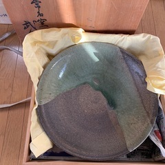 特大☆お正月☆骨董　年末！ 特別出品 特大【常石窯 灰釉皿】和食...